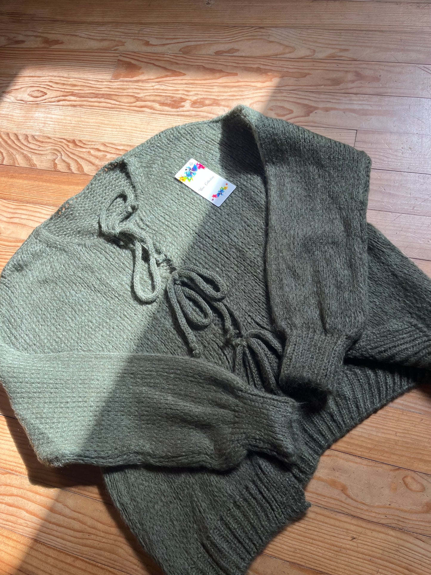 Pull à nœuds NY kaki