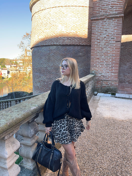 Pull à nœuds NY noir